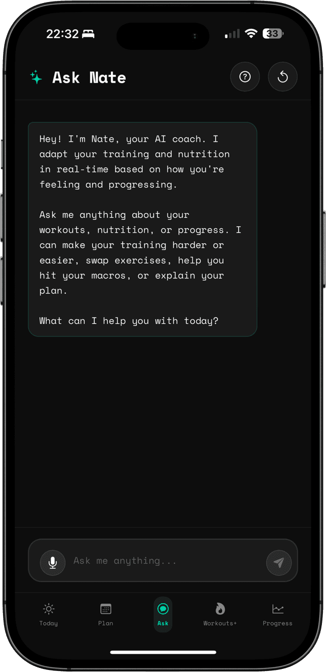 Nate AI Chat Interface